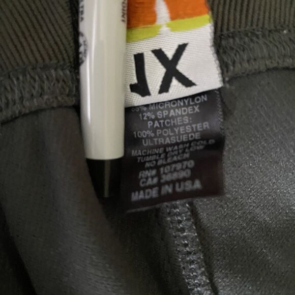 KERRITS Knee Patch Riding Breeches Equestrian Logo Detail Womens 1X Army Green - Picture 5 of 10